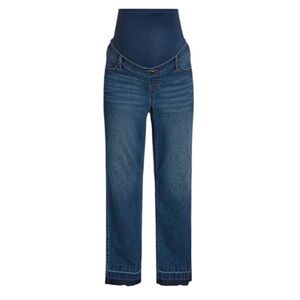 Time and Tru Maternity Straight Leg Dark Blue Jeans - Size L (12-14) - NWT